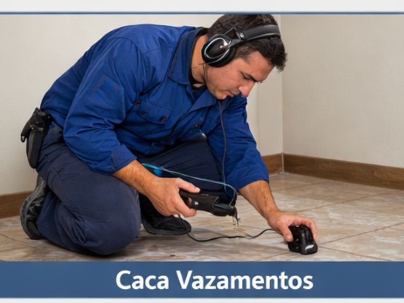 Serviço profissional de caça vazamentos em Goiânia com equipamento moderno