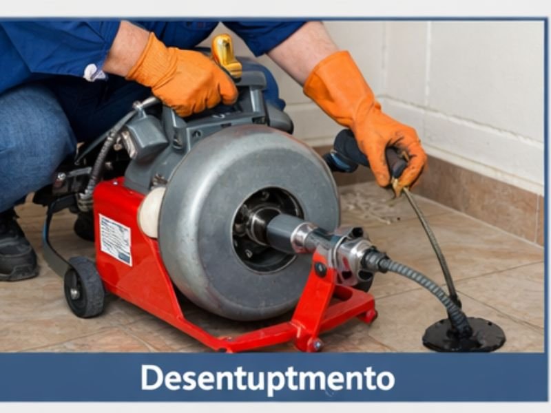Serviço de desentupimento em Goiânia com máquina profissional
